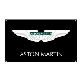 90x150cm ASTON MARTINS Vlajka Polyester Vytlačené Super Racing Car Banner Garáž alebo Vonku Na Dekorácie