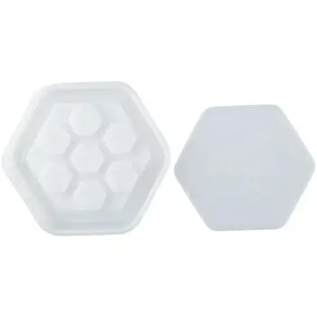 Silikónové Živice DIY Hexagon Box Kocky Skladovanie, Takže Nástroj
