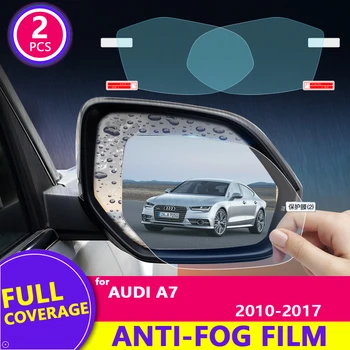 Úplné Pokrytie Anti Fog Rainproof Film pre Audi A7 2010~2017 4G8 Auto Spätné Zrkadlo Ochranné Príslušenstvo S7 RS7 2014 2015 2016