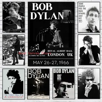 Hudobné Hviezdy Bob Dylan Plagáty Spevák Portrét Maliarske Plátno Tlačiť Vintage Wall Art Obrázok Pre Obývacia Izba Domova Dary