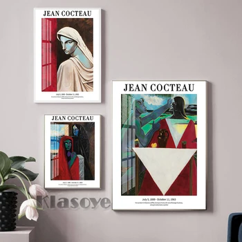 Jean Cocteau Cubism Charakter Výstavy Múzeum Historických Umeleckých Výtlačkov Plagát Retro Plátno Na Maľovanie Na Stenu Obrázok Galéria Domova