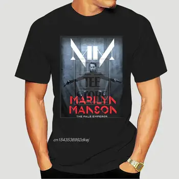 Marilyn Manson Bledé Cisára Čierna Bavlna Dospelých Top T-Tričko Tee 0212D